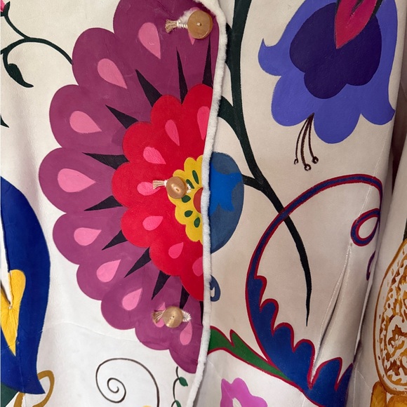 Free People Nigel Preston Colorful Floral Long Coat - Picture 8 of 10